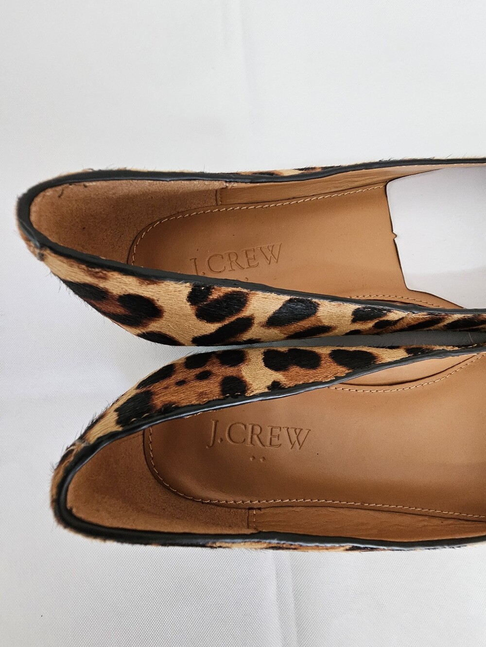 J. Crew Leopard Print Pointed Toe Flats - Brown/Black - Picture 4 of 12